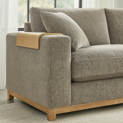 Aiden & Ivy Hawthorne Brown Fabric 4 Piece Corner Sofa – view 6