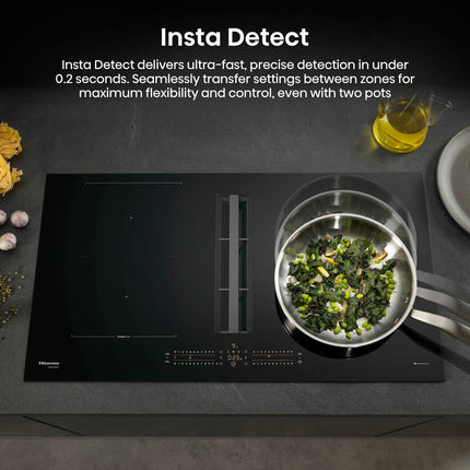 Hisense Hi6 HEH8432BSCWF 83cm Induction Hob with Bridge Zone in Black For External / Recirculation Ventilation – view 5
