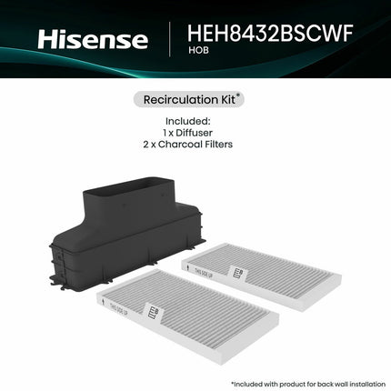 Hisense Hi6 HEH8432BSCWF 83cm Induction Hob with Bridge Zone in Black For External / Recirculation Ventilation – view 7