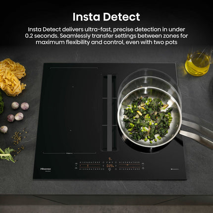 Hisense Hi6 HEH6432BSCWF 60cm Induction Hob in Black, For External / Recirculation Ventilation – view 5