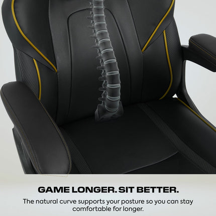 X Rocker Mythos Mid-Back Gaming Chair, Black/Gold – view 4