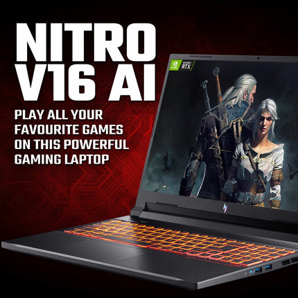 Acer Nitro V16 AI, AMD Ryzen 7, 16GB RAM, 512GB SSD, NVIDIA GeForce RTX 5070, 16 Inch Gaming Laptop, NH.QYYEK.008 – view 2
