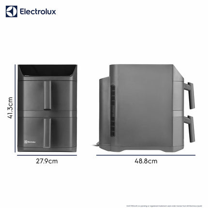 Electrolux SDA2980ELGRY Double Stacked 12L Air Fryer in Grey – view 7