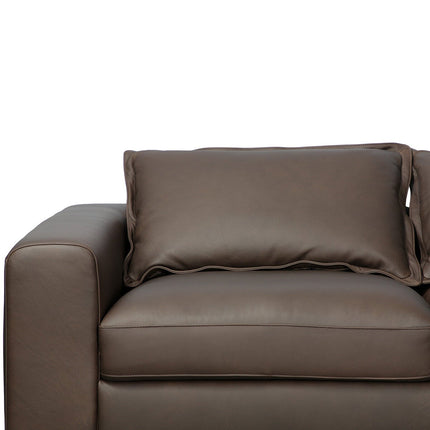 Simon Li Westbrook Brown Leather Corner Sofa – view 5