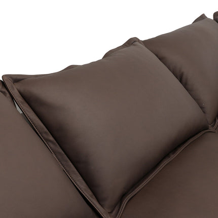 Simon Li Westbrook Brown Leather Corner Sofa – view 6