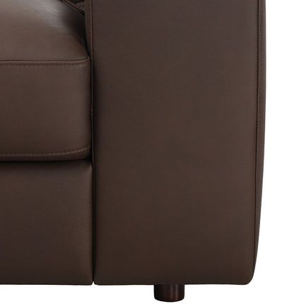 Simon Li Westbrook Brown Leather Corner Sofa – view 7