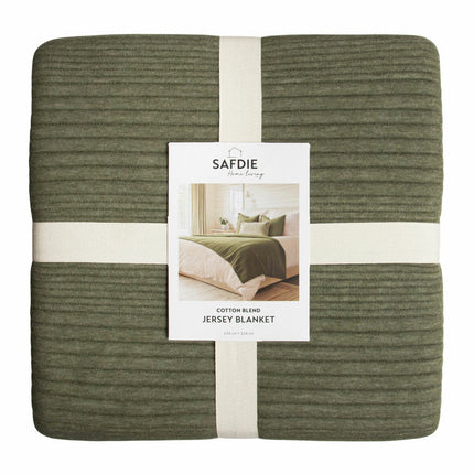 Safdie Cotton Blend Jersey Blanket In 4 Colours, 224 x 234 cm – view 5