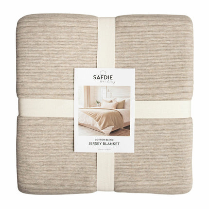 Safdie Cotton Blend Jersey Blanket In 4 Colours, 224 x 234 cm – view 6