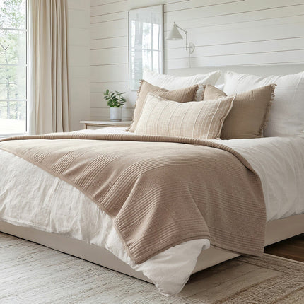 Safdie Cotton Blend Jersey Blanket In 4 Colours, 224 x 234 cm – view 2