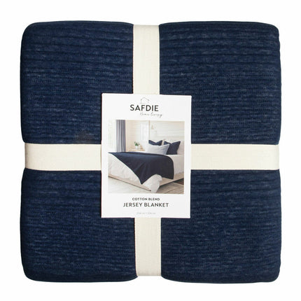 Safdie Cotton Blend Jersey Blanket In 4 Colours, 224 x 234 cm – view 8