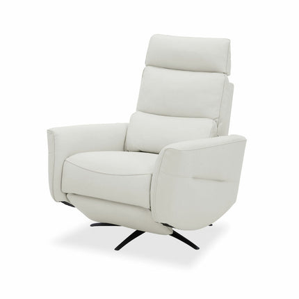 Aiden & Ivy Elton Cream Leather Manual Reclining Chair – view 3