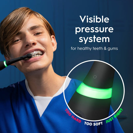 Oral-B iO Series 5 Electric Toothbrush in Matt Black & Quite White – view 3