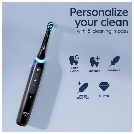 Oral-B iO Series 5 Electric Toothbrush in Matt Black & Quite White – view 7