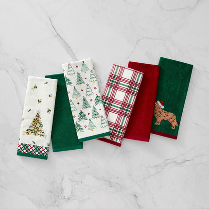 Lenox Holiday Kitchen Towels 6 Pack, In 3 Designs – view 2