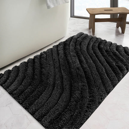 Safdie Tufted Wave Bath Mat In 3 Colours, 56 x 91 cm