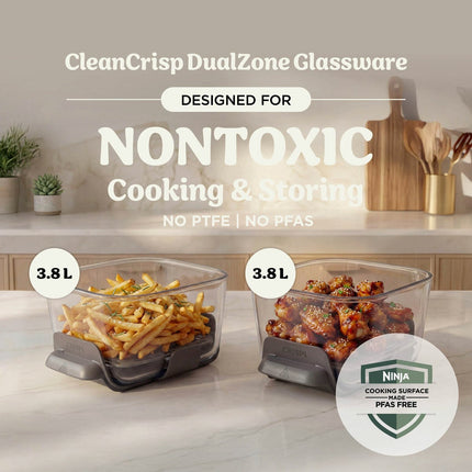 Ninja CRISPi DualZone 8-Function Glass Air fryer in 2 Colours – view 2