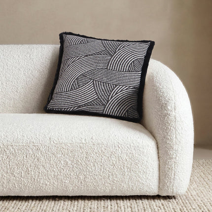 Mon Chateau Tweed Faux Fur Cushion In 3 Designs, 50 x 50 cm – view 3