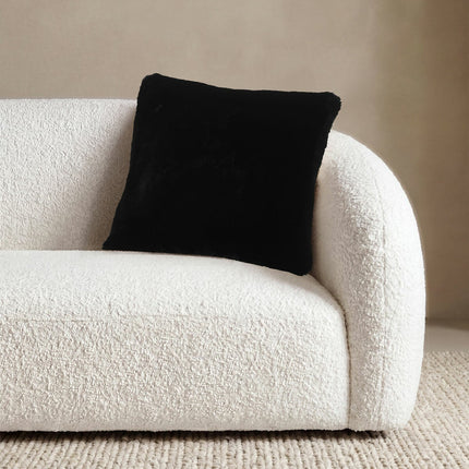 Mon Chateau Tweed Faux Fur Cushion In 3 Designs, 50 x 50 cm – view 4