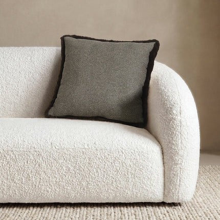 Mon Chateau Tweed Faux Fur Cushion In 3 Designs, 50 x 50 cm – view 5
