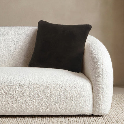 Mon Chateau Tweed Faux Fur Cushion In 3 Designs, 50 x 50 cm – view 6