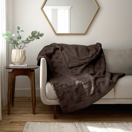 Safdie Luxury Faux Rabbit Fur Throw In 4 Colours, 127 x 178 cm – view 2