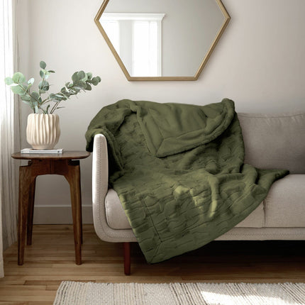 Safdie Luxury Faux Rabbit Fur Throw In 4 Colours, 127 x 178 cm – view 3