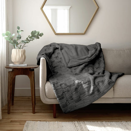 Safdie Luxury Faux Rabbit Fur Throw In 4 Colours, 127 x 178 cm – view 4