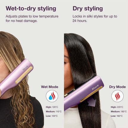 Shark HT401UKPU SilkiPro Hair Straightener & Hair Dryer in 2 Colours – view 8