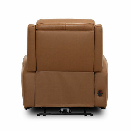 Simon Li Wren Brown Leather Power Reclining Armchair with Power Headrest – view 7