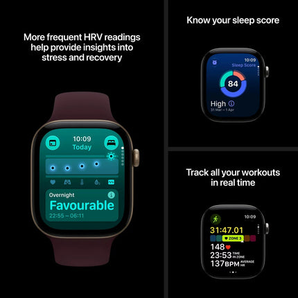 Apple Watch Series 12 GPS, 42mm Aluminium Case with Sport Band - S/M