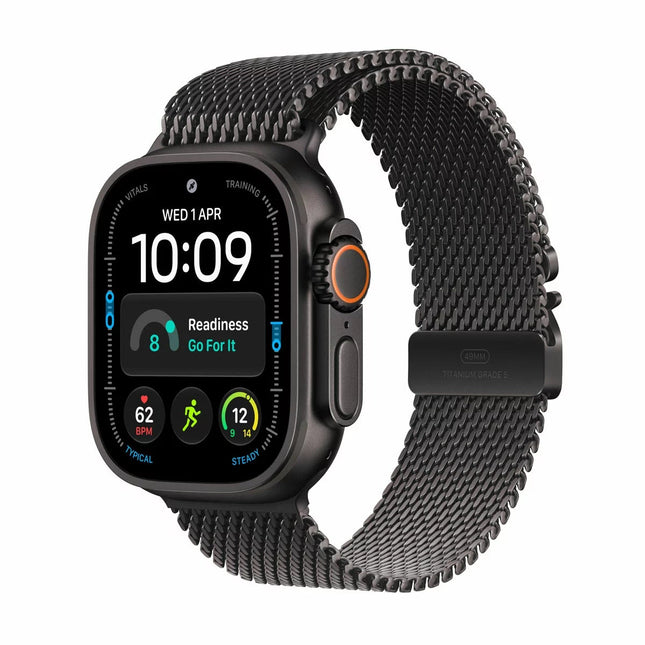 Apple Watch Ultra 4 GPS + Cellular, 49mm Titanium Case with Black Titanium Milanese Loop