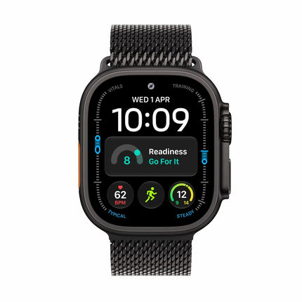Apple Watch Ultra 4 GPS + Cellular, 49mm Titanium Case with Black Titanium Milanese Loop