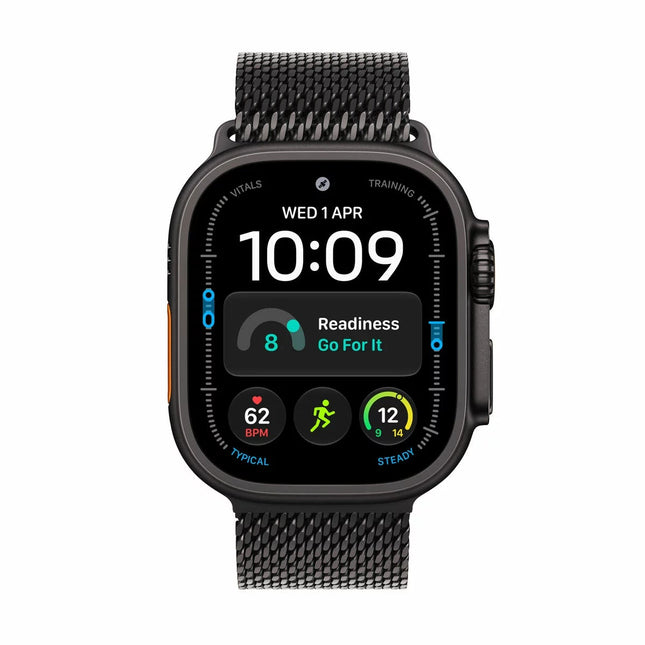 Apple Watch Ultra 4 GPS + Cellular, 49mm Titanium Case with Black Titanium Milanese Loop