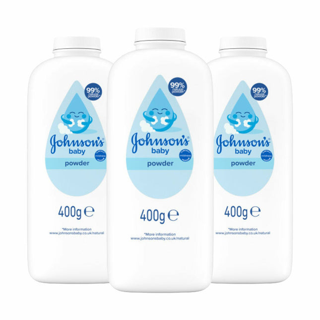 Johnson's Baby Powder, 3 x 400g