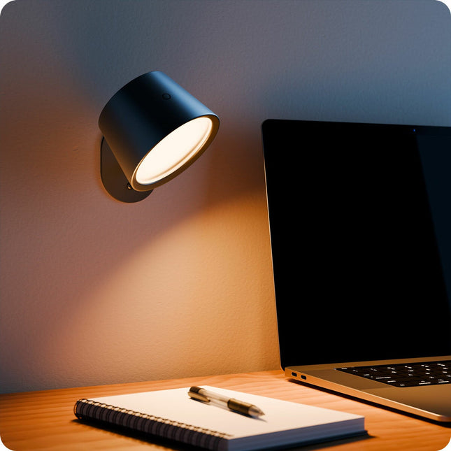Globe Rechargeable Black Portable Wall Light, 2 Pack - Black – view 2