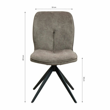 Albania Ceramic Extending Dining Table + 6 Grey Chairs, Seats 6-8 – view 4