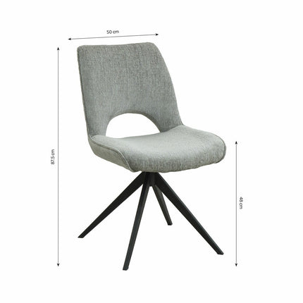 Jordan Ceramic Extending Dining Table + 6 Grey Chairs, Seats 6-8 – view 4