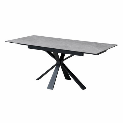 Jordan Ceramic Extending Dining Table + 6 Grey Chairs, Seats 6-8 – view 5