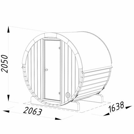 Palmako Barrel Sauna Set – view 2