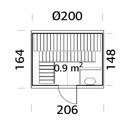 Palmako Barrel Sauna Set – view 7
