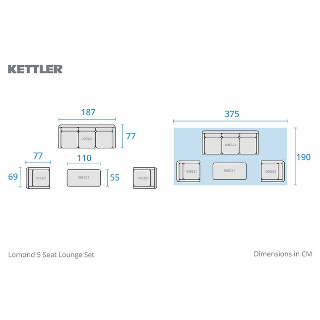 Kettler Lomond 6 Piece Wicker Deep Seating Patio Set – view 2