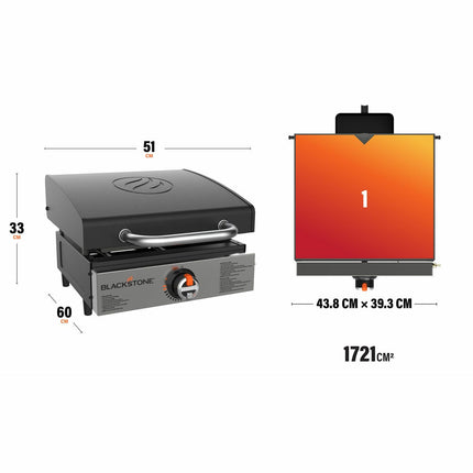Blackstone 17" Tabletop Gas Griddle with Hood – view 2