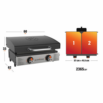 Blackstone 22" Tabletop Gas Griddle with Hood – view 2