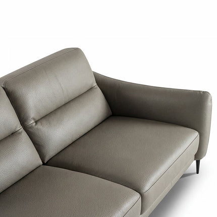 Nicoletti Jupiter Grey Leather Large 2 Seater Sofa – view 4