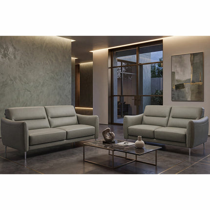 Nicoletti Jupiter Grey Leather Large 2 Seater Sofa – view 6