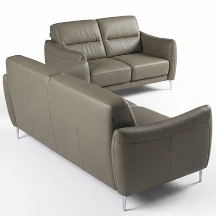 Nicoletti Jupiter Grey Leather 2 Seater Sofa – view 5