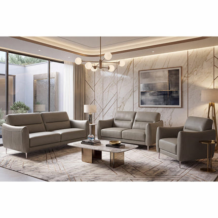 Nicoletti Jupiter Grey Leather 2 Seater Sofa – view 6