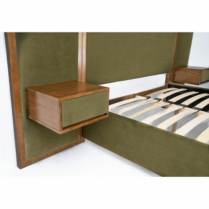 Travis Bed Green Velvet Bed Frame in 2 Sizes – view 5