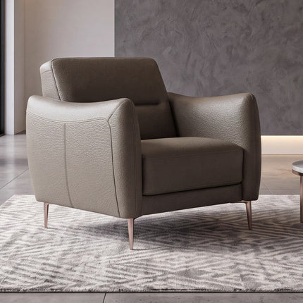 Nicoletti Jupiter Taupe Leather Armchair