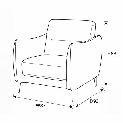 Nicoletti Jupiter Taupe Leather Armchair – view 2